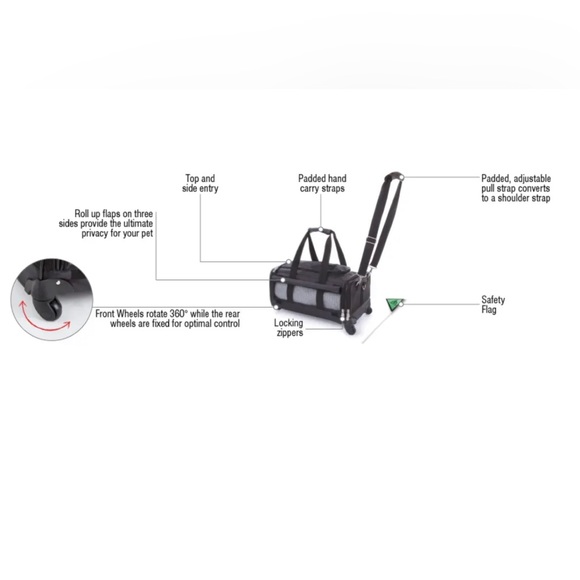 Sherpa Ultimate on Wheels Dog & Cat Carrier Bag
